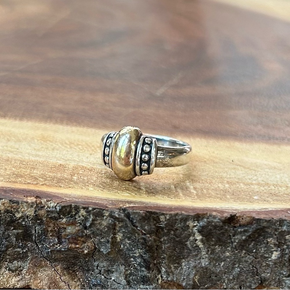 James Avery Sterling and 14k Gold Ring